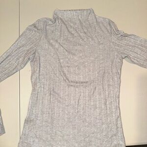 Mango Light Gray Knit Sweater lightweight
